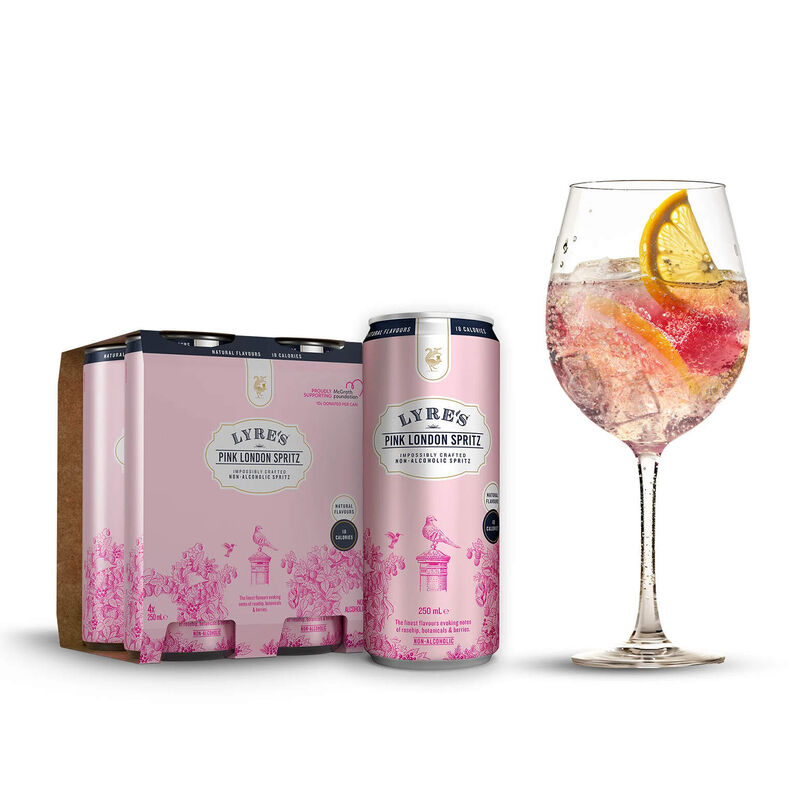 Lyre's Pink London Spritz Non-Alc 4 x 250ml image number 0