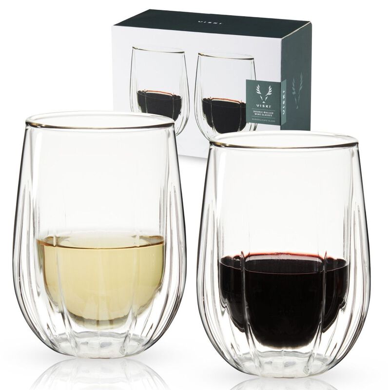 Double Walled Wine Glasses by Viski® image number 1