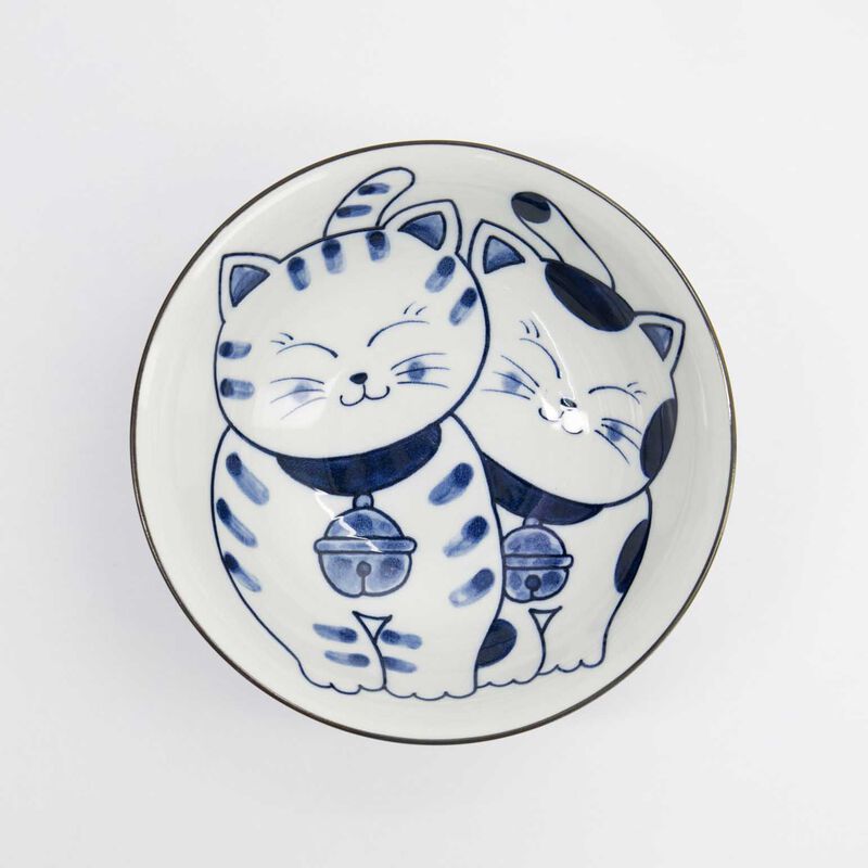 Tokyo Design Studio Kawaii Cat Neko Ramen Bowl 20x7.5cm image number 1