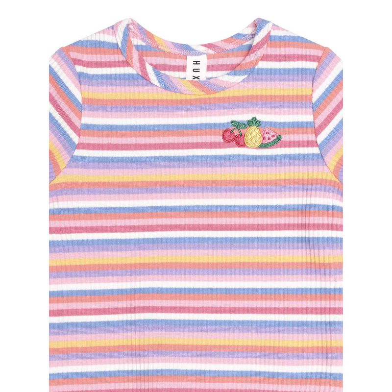 Huxbaby Tropical Fruit Stripe Rib Tee 3-5Y image number 2