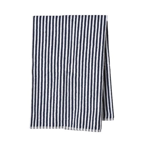 Città Wide Stripe Cotton Bath Towel Navy/White  - 80x150cm