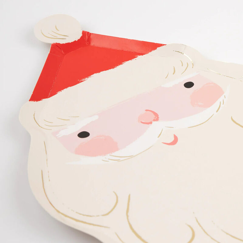 Meri Meri Jolly Christmas Santa Plates (x 8) image number 1