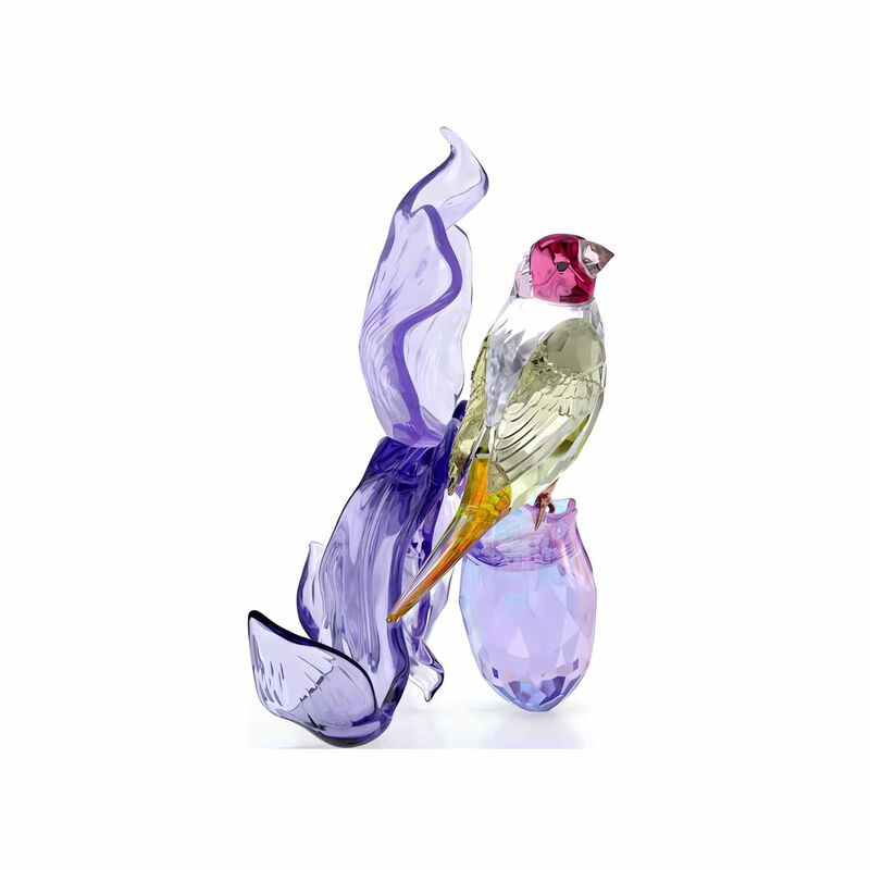Swarovski Idyllia Gouldian Finch and Orchid image number 1