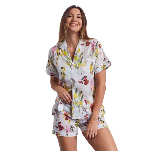 Cottonreal Long Stem Flora Shortie Pj Set