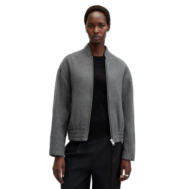 AllSaints Hackney Cropped Bomber Jacket image number 0