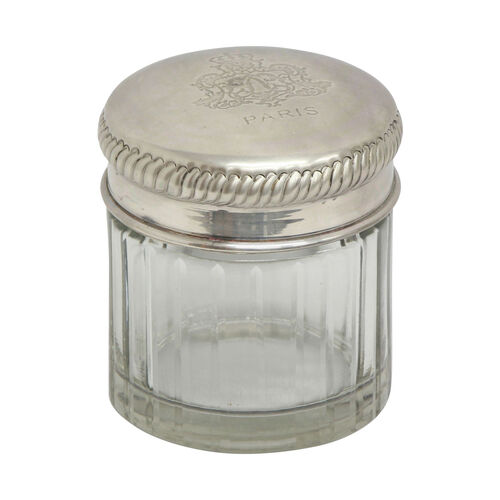 French Country Paris Glass Cannister Large