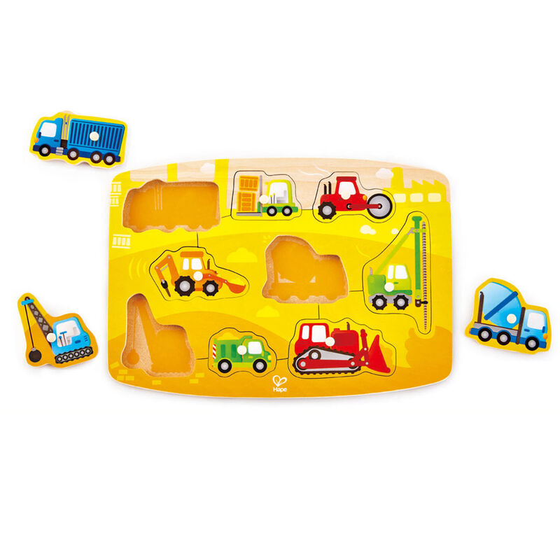 Hape Construction Peg Puzzle image number 0