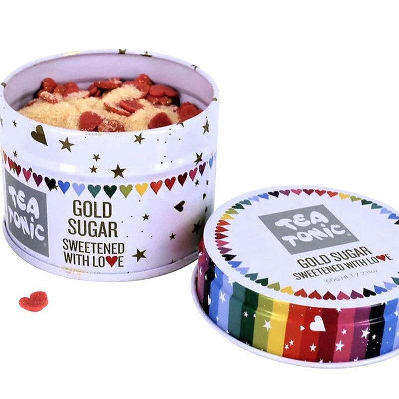 Tea Tonic Gold Sugar with Hearts - 60g image number 1