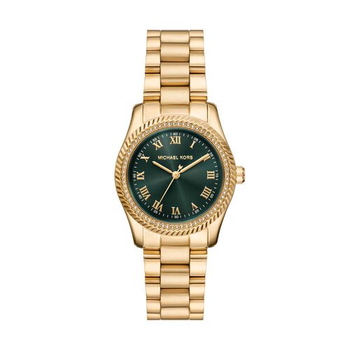 Michael Kors Lexington Three-Hand Gold-Tone Stainless Steel Watch