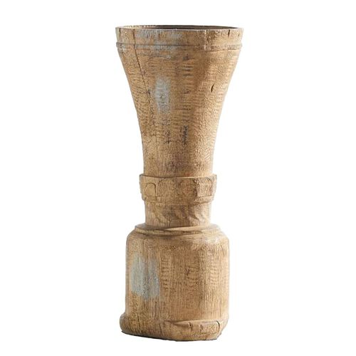 Pottery Barn Ava Turned Wood Pillar Candleholder