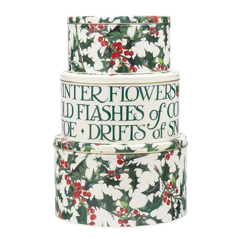 Emma Bridgewater Holly Set 3 Cake Tins image number 0