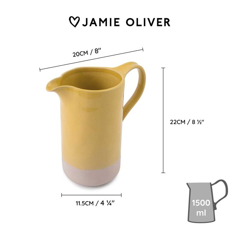 Jamie Oliver Big Love Stoneware 1.5L Perfect Pitcher Yellow image number 2