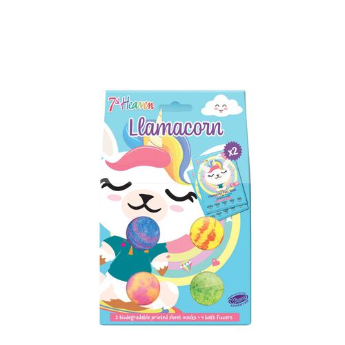 7th Heaven Llamacorn Face Mask & Fizzer Set