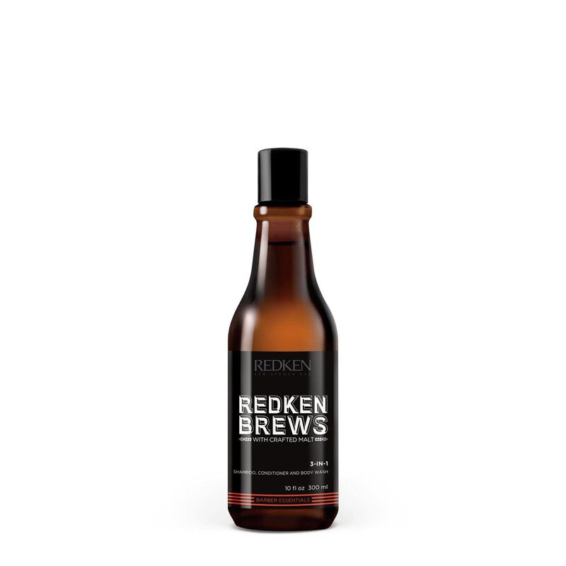 Redken Brews 3-in-1 Shampoo, Conditioner & Body Wash 300ml image number 0