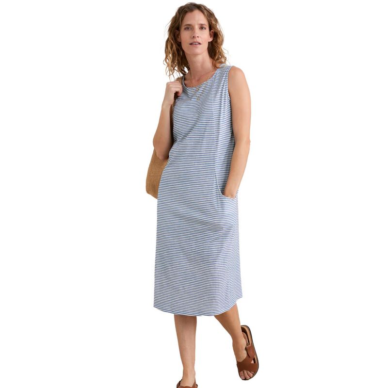 Seasalt Cornwall Halldrine Dress Canvas Agapanthus Chalk image number 0