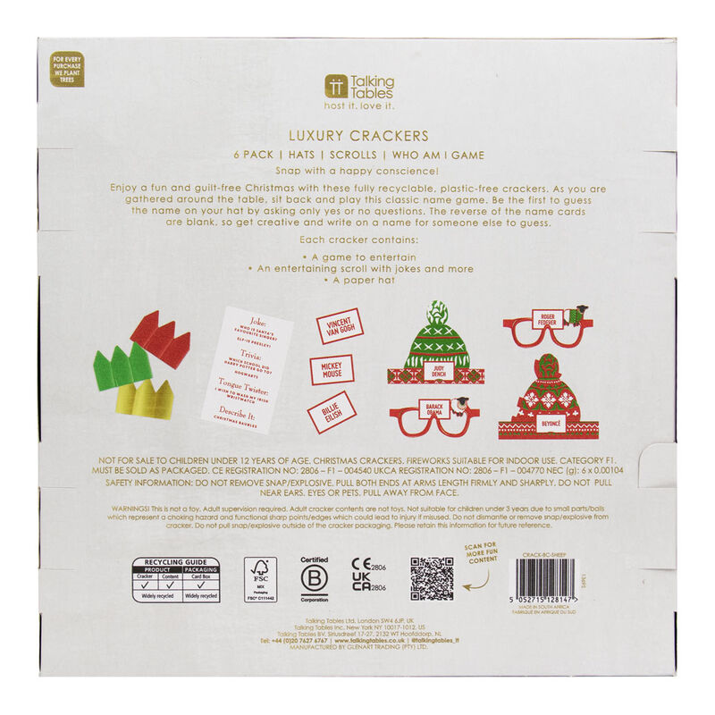 Talking Tables Luxury Crackers 12 In. Botanical Sheep (6 Pack) image number 1