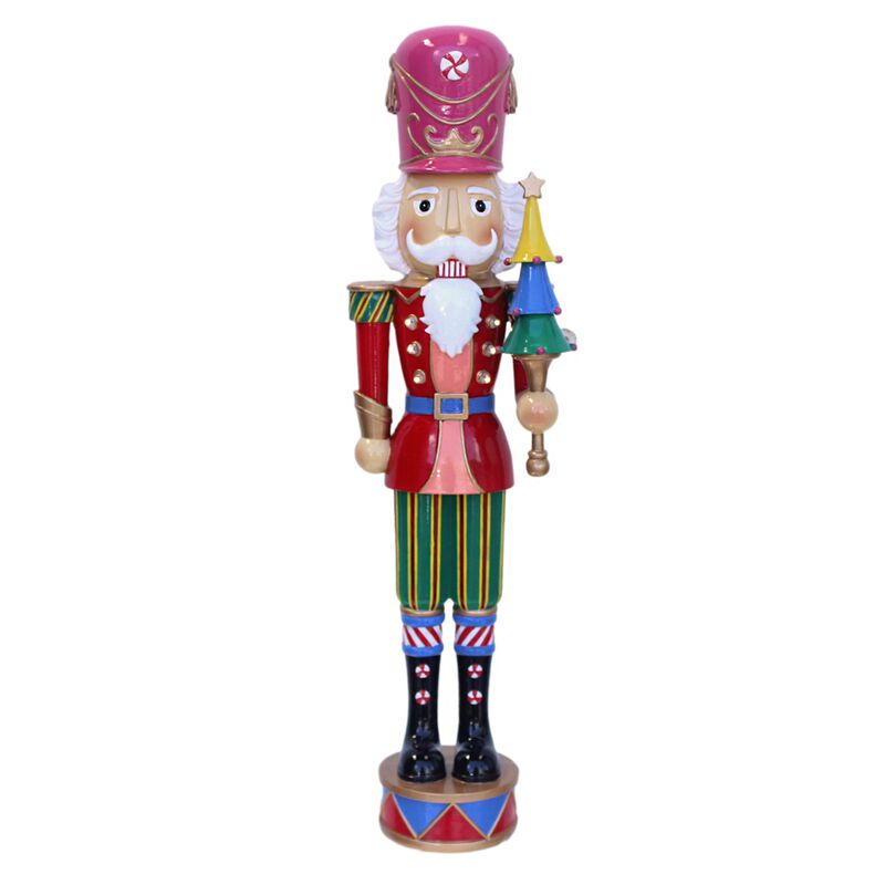 Nutcracker With Red Coat & Green Stripe Pant 46cm image number 0
