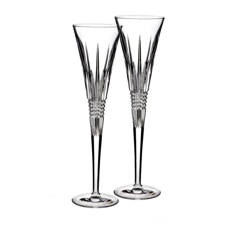 Waterford Crystal Lismore Diamond Toasting Flute Pair image number 0