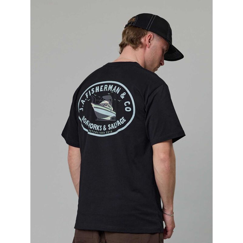 Just Another Fisherman Boatworks & Salvage Sea Tee image number 1