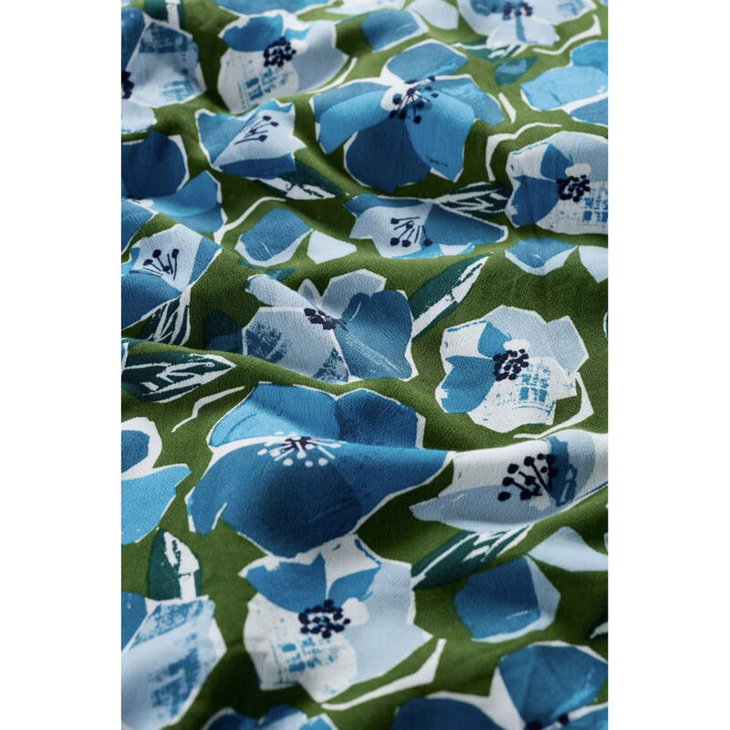 Seasalt Cornwall Etta Dress Paper Hellebores Forest Green image number 2