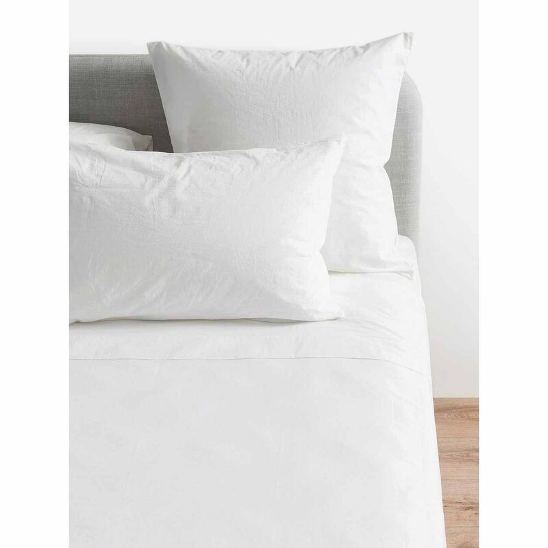 Città Washed Egyptian Cotton Flat Sheet White King 275x265cm image number 0