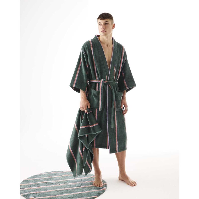 Kip&Co Wakame Crush Stripe Bamboo Terry Bath Towel image number 3