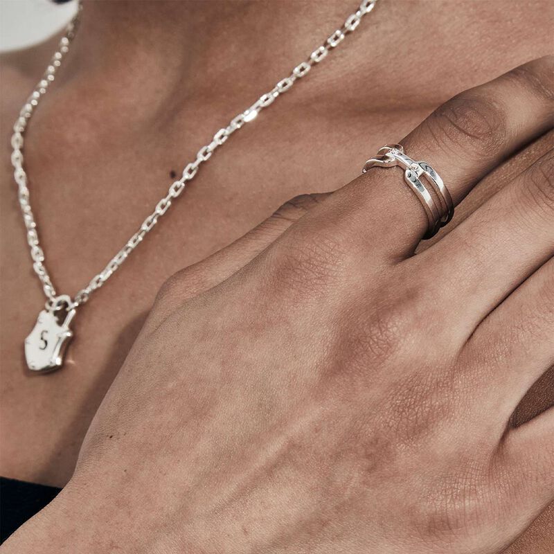 Stolen Girlfriends Club Armour Band Ring Narrow image number 1