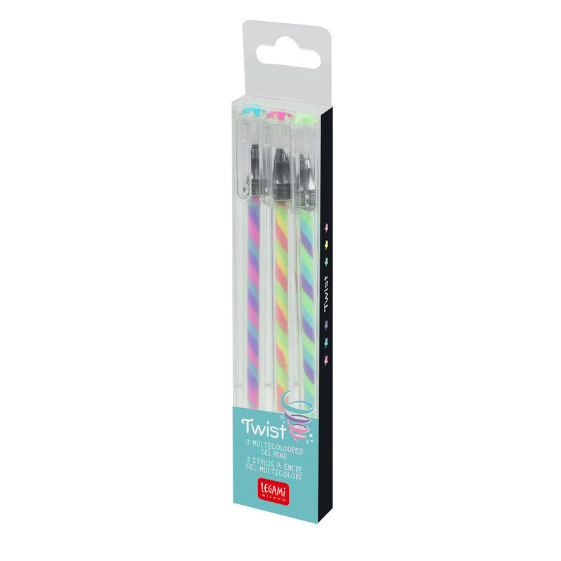 Legami Set of 3 Multicoloured Gel Pens - Twist image number 1