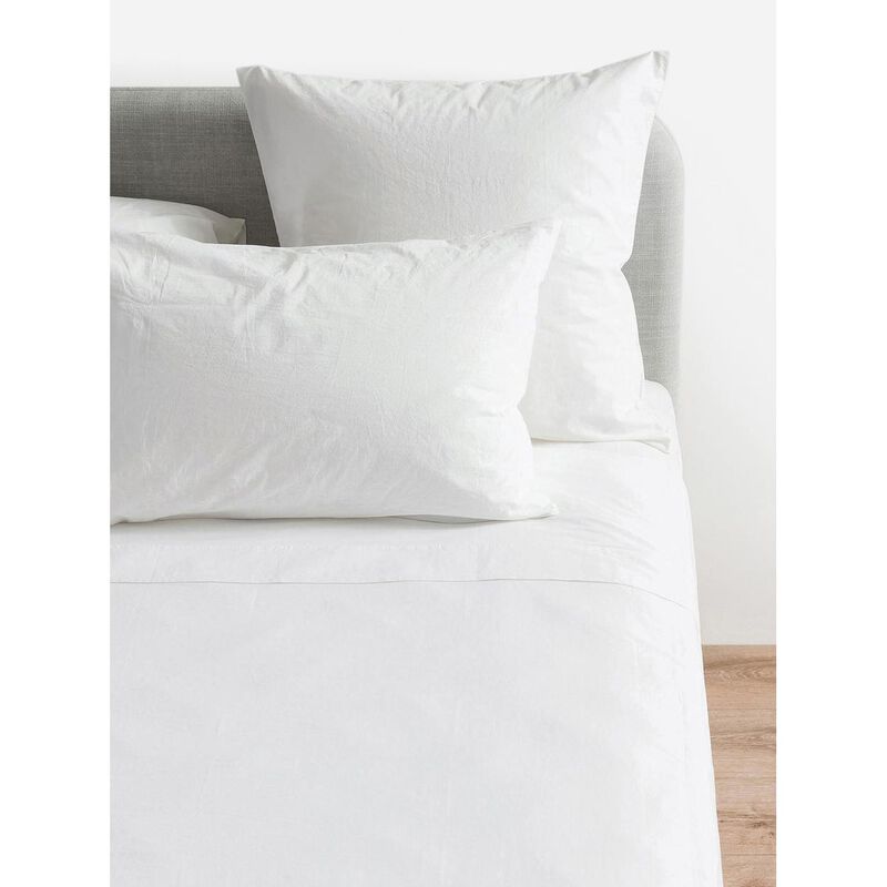 Città Classic Organic Cotton Fitted Sheet White Q 152x203x45cm image number 0
