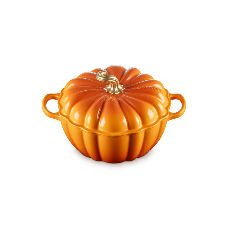 Le Creuset Signature Pumpkin Cocotte 24cm Foret Gold Knob image number 4