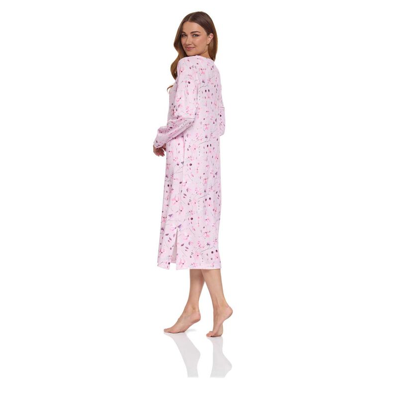 La Marquise Floral Reflections Jersey Long Sleeve Nightdress image number 1
