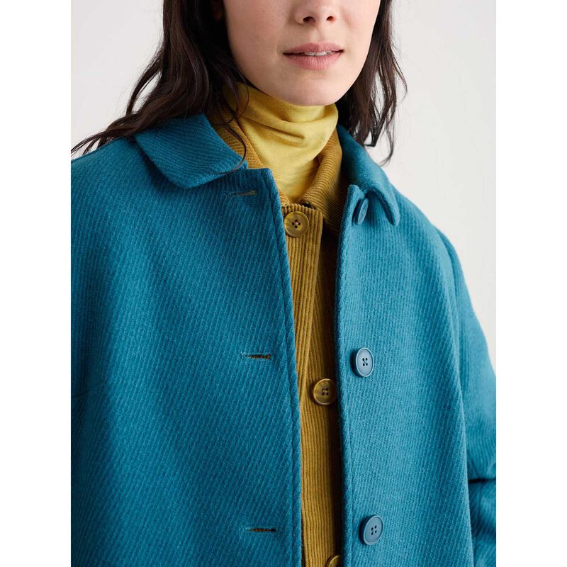 Seasalt Cornwall Wood Cabin Coat Teal image number 2