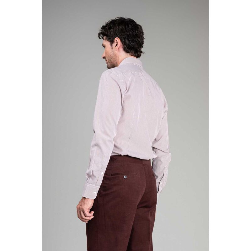 Rembrandt London Brown Pencil Stripe Shirt image number 1