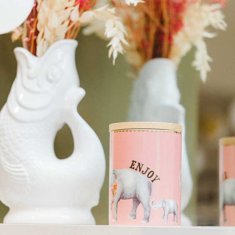 Yvonne Ellen Storage Jar Med Elephant image number 2