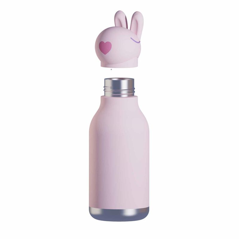 Asobu Bestie Bottle Bunny Double Wall Insulated Bottle 460ml Pink image number 1