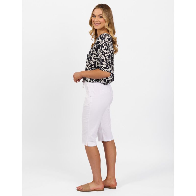 Vassalli Below Knee Slim Leg Elastic Waist Pant image number 2