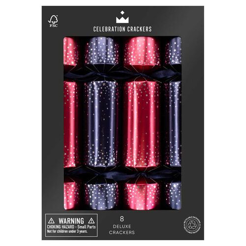 The Paperie Crackers Midnight Stars (8 Pack)