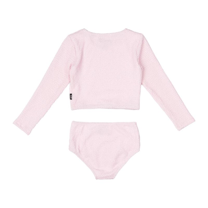 Rock Your Baby Pink Crinkle Rashie Set 2-8Y image number 1