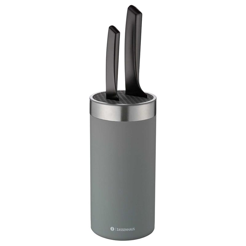 Zassenhaus Knife Block Round Grey & Stainless 20cm image number 1