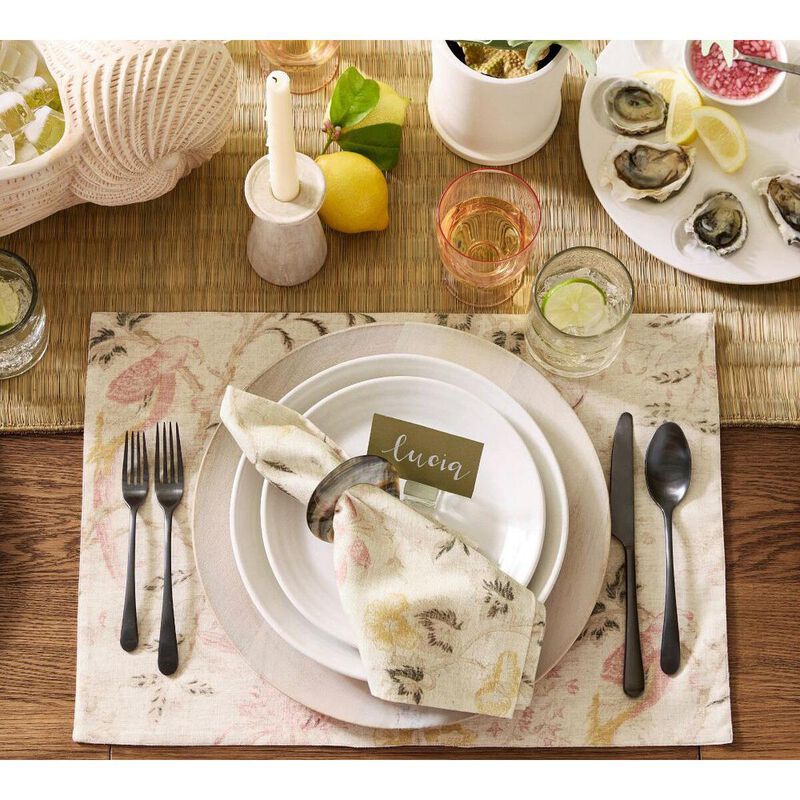 Pottery Barn Vintage Islands Organic Printed Placemat Set Of 4 image number 3