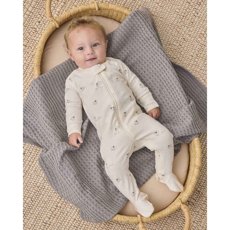 Quincy Mae Zip Long Sleeve Sleeper Footie Sheep image number 1