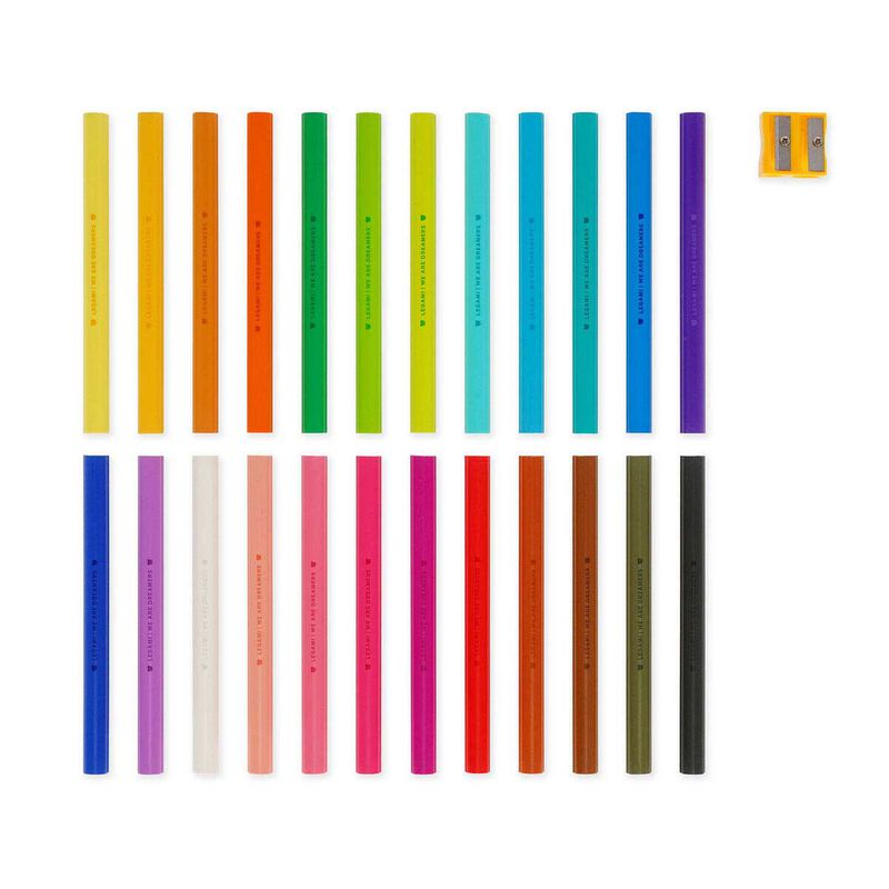 Legami Teddy Friends Teddy Bear Colour Pencils With Sharpener Set Of 24 image number 1