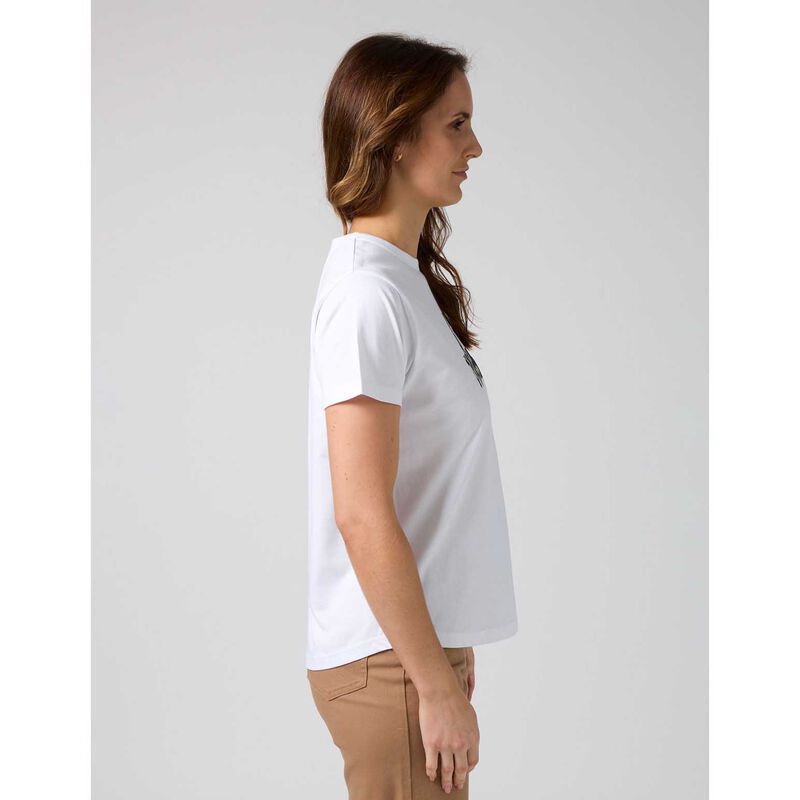 Stella + Gemma Ace Tee Leopard Cross White image number 3