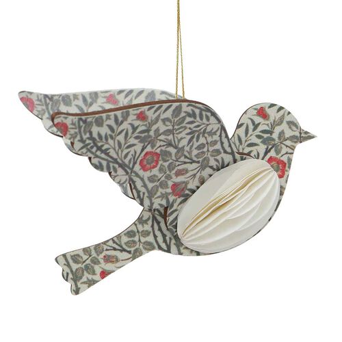 French Country Vintage Pattern Hanging Bird Cream