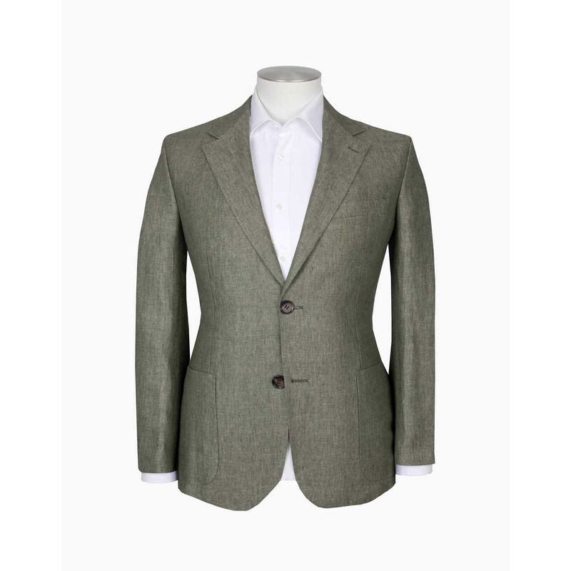 Rembrandt Malta Sage Green Linen Blazer image number 2