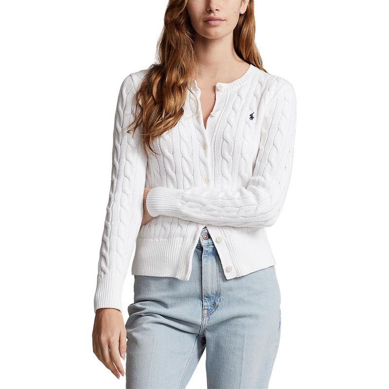 Polo Ralph Lauren Cable-Knit Cotton Crewneck Cardigan image number 0