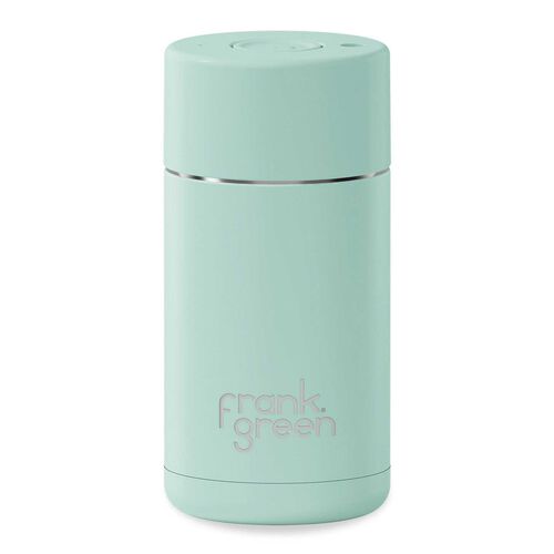 frank green 12oz Ceramic Cup With Push Button Lid Peppermint