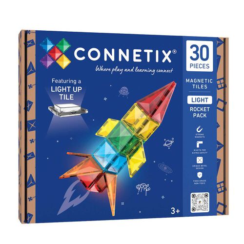 Connetix Tiles Light Rocket Pack 30 Pc
