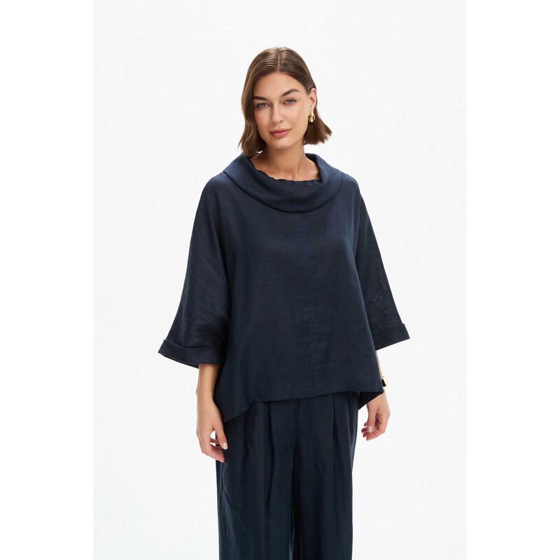 TIRELLI Funnel Neck Boxy Top image number 9