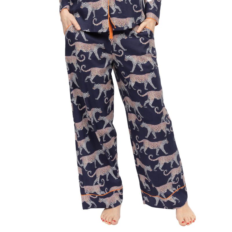 Cyberjammies Taylor Leopard Wide Leg Pyjama Bottoms image number 0